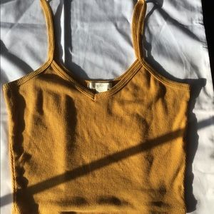 Yellow Tank Crop Top